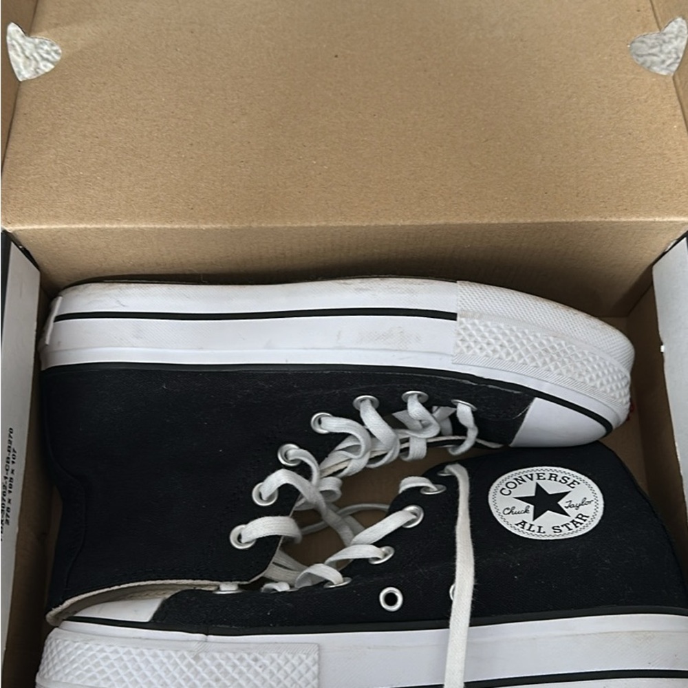 Converse Black Platform High-Top Sneakers